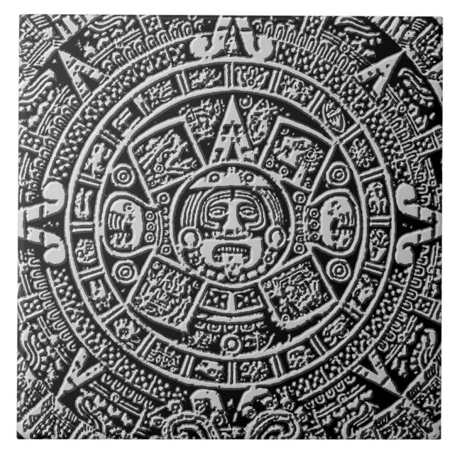 Azulejo De Cerámica Calendario maya (Frente)