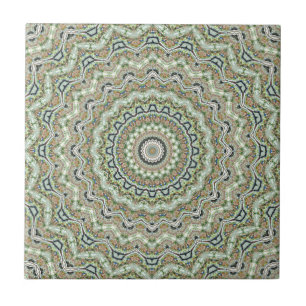 Azulejo De Cerámica Calidoscopio verde