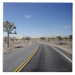 Azulejo De Cerámica calle apuesta en el medio del postre