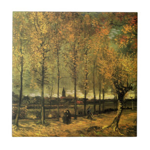 Azulejo De Cerámica Calle con álamos por Vincent van Gogh