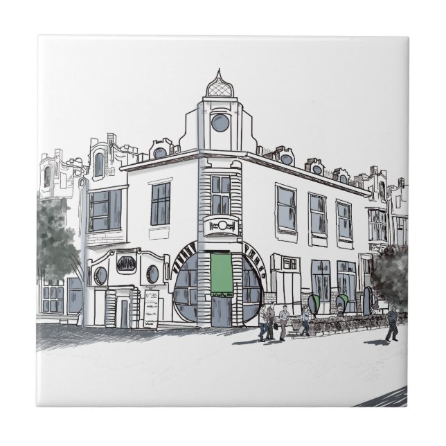 Azulejo De Cerámica calle del casco antiguo (Frente)