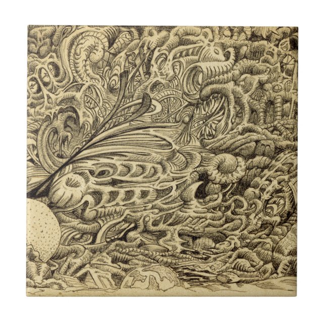 Azulejo De Cerámica Cámara enferma_por Brian Benson (Frente)