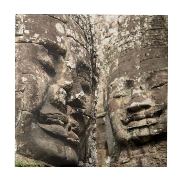 Azulejo De Cerámica Camboya, Angkor Wat. Angkor Thom, Bayón (Frente)