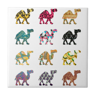 Azulejo De Cerámica Camellos lindos de la diversión