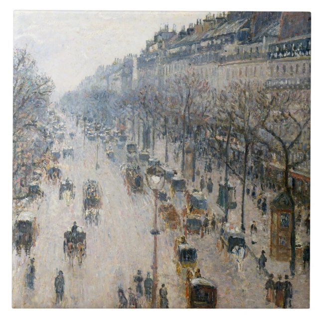 Azulejo De Cerámica Camille Pissarro - El Boulevard Montmartre (Frente)