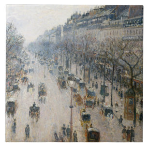 Azulejo De Cerámica Camille Pissarro - el bulevar Montmartre