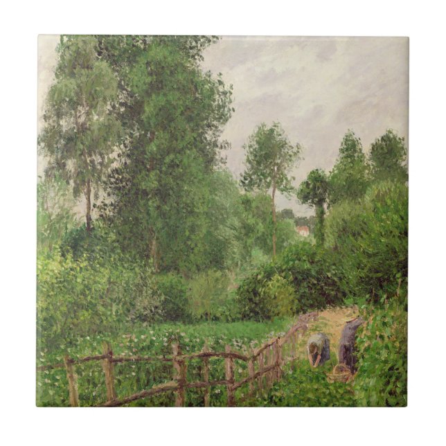 Azulejo De Cerámica Camille Pissarro el | Paysage, gris de los temps (Frente)