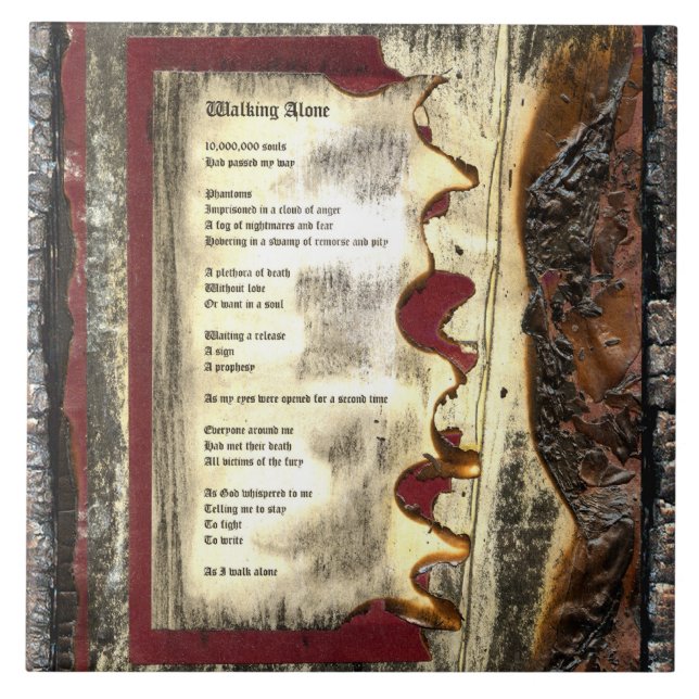 Azulejo De Cerámica Caminando solo (Frente)