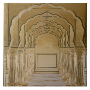 Azulejo De Cerámica Caminata arcaica con columnas dentro del Palacio A