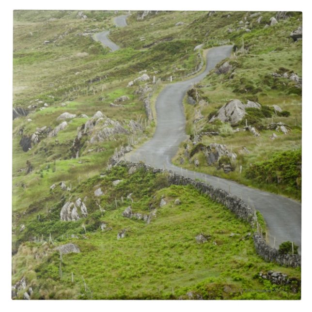 Azulejo De Cerámica Camino entre Ballaghacahreen y Caherkeen. (Frente)
