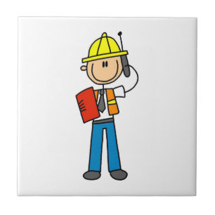 Azulejo De Cerámica Camisetas y regalos para capataces de construcción