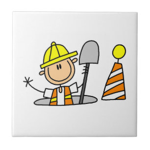 Azulejo De Cerámica Camisetas y regalos para trabajadores de la constr
