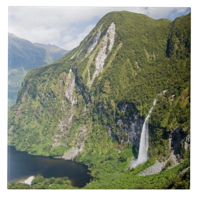 Azulejo De Cerámica Campbells Kingdom, Doubtful Sound, Fiordland (Frente)
