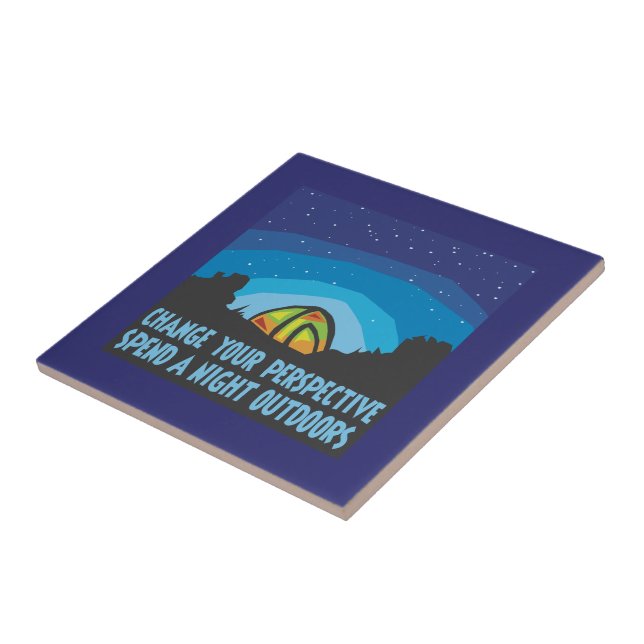 Azulejo De Cerámica Camping de tiendas (Lado)