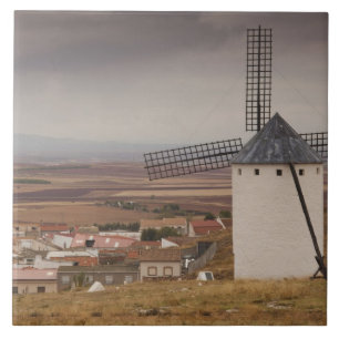 Azulejo De Cerámica Campo de Criptana, molinos de viento antiguos de L
