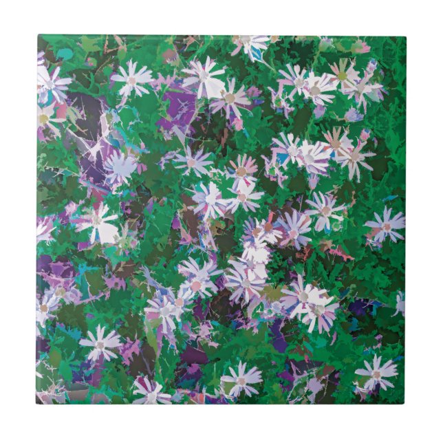 Azulejo De Cerámica Campo de Daisies (Frente)
