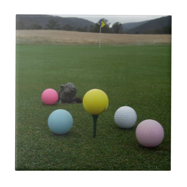 Azulejo De Cerámica Campo de golf de montaña de Semana Santa (Frente)