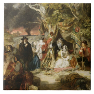 Azulejo De Cerámica Campos de T32191 Highgate durante el gran fuego de