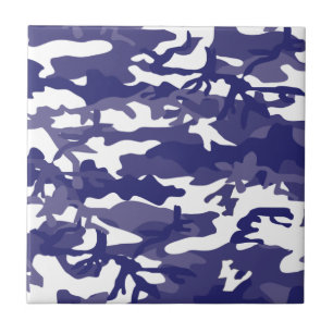 Azulejo De Cerámica Camuflaje azul