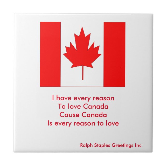 Azulejo De Cerámica Canadá (Frente)