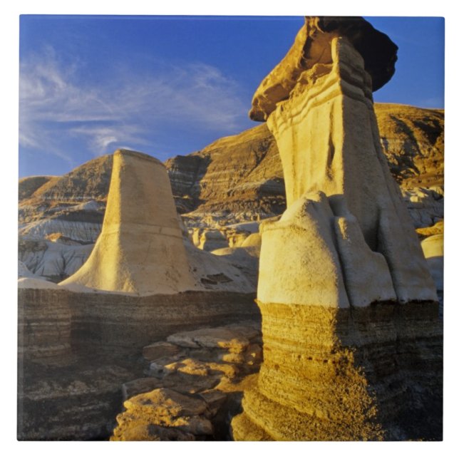 Azulejo De Cerámica Canadá, Alberta, Drumheller. Hoodoos. (Frente)