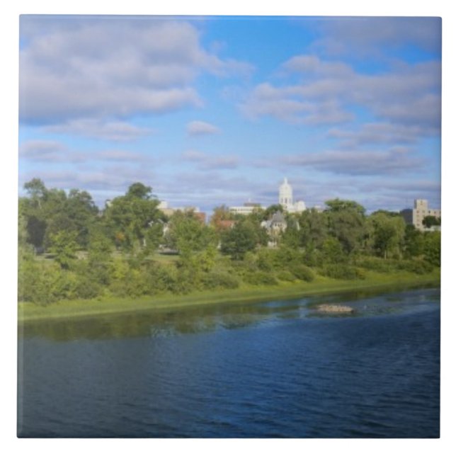 Azulejo De Cerámica Canadá, Nueva Brunswick, Fredericton, City view (Frente)