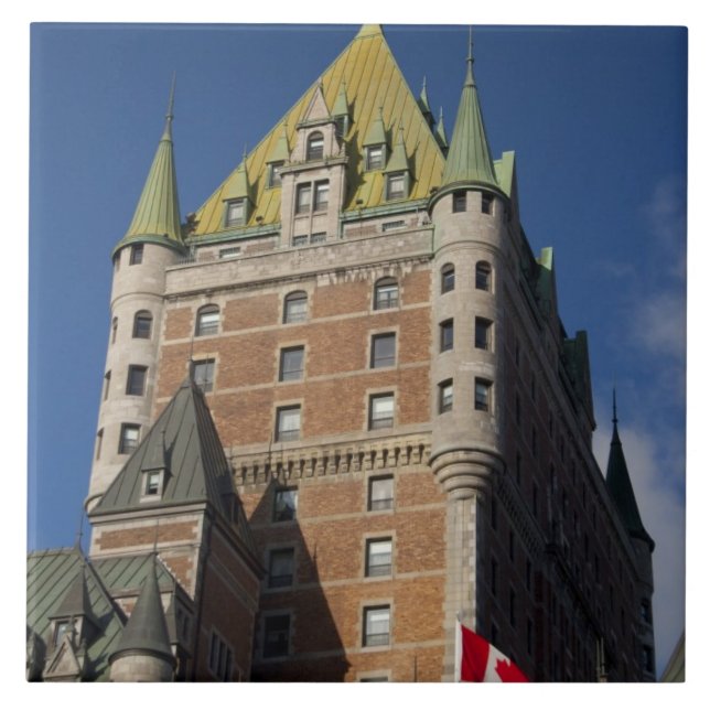 Azulejo De Cerámica Canadá, Quebec, Ciudad de Quebec. Chateau Fairmont (Frente)