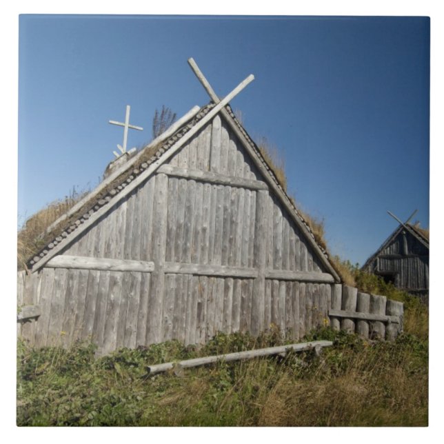 Azulejo De Cerámica Canadá, Terranova y Labrador, L'Anse Aux 3 (Frente)
