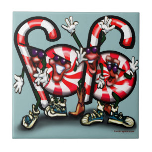Azulejo De Cerámica Candy Cane Gang