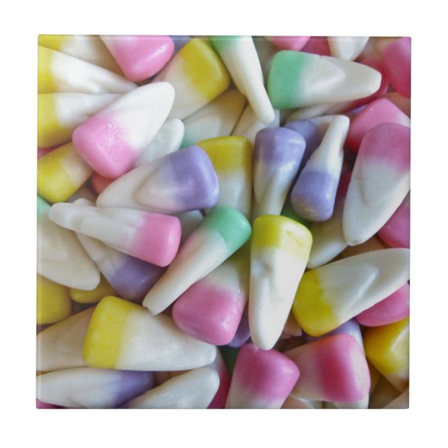 Azulejo De Cerámica Candy Corn de Pascua (Frente)