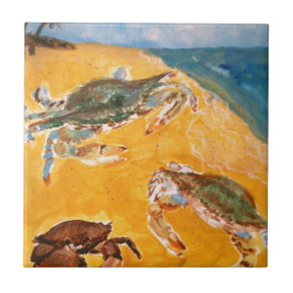 Azulejo De Cerámica Cangrejos en la playa
