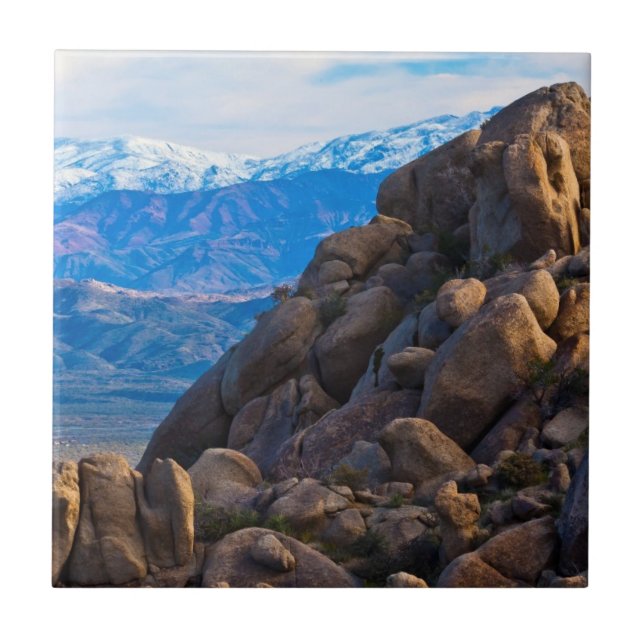 Azulejo De Cerámica Cantos rodados y montañas (Frente)