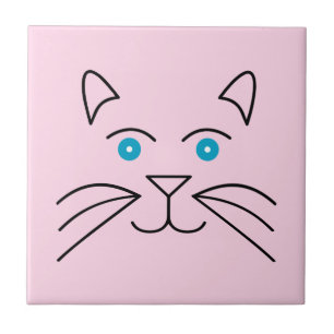 Azulejo De Cerámica Cara de gato
