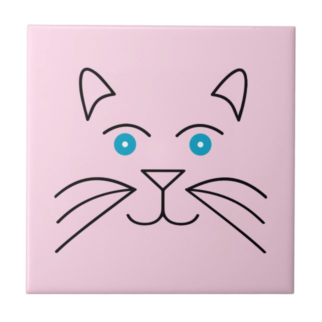 Azulejo De Cerámica Cara de gato (Frente)