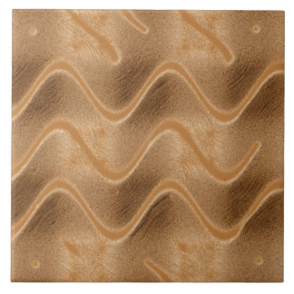 Azulejo De Cerámica Caramel Swirl Abstract Tile