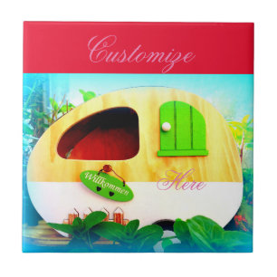 Azulejo De Cerámica caravana minúscula del gitano de la casa