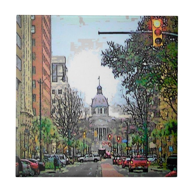 Azulejo De Cerámica Carolina del Sur (Frente)