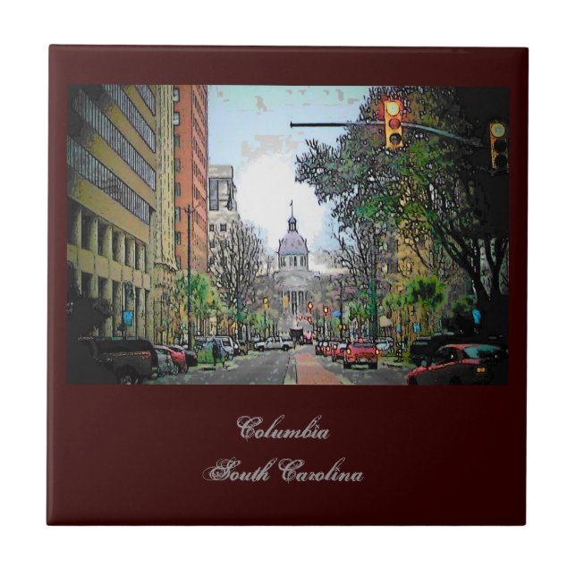 Azulejo De Cerámica Carolina del Sur (Frente)