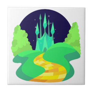 Azulejo De Cerámica carretera de ladrillo amarillo