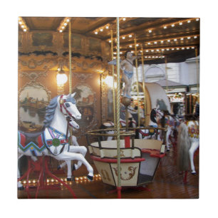 Azulejo De Cerámica Carrusel vintage de feria