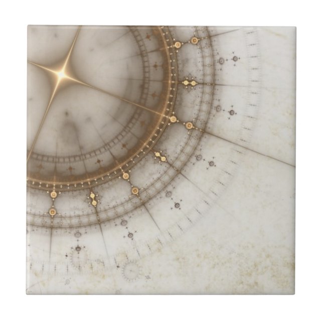 Azulejo De Cerámica Carta náutica antigua, Grunge (Frente)