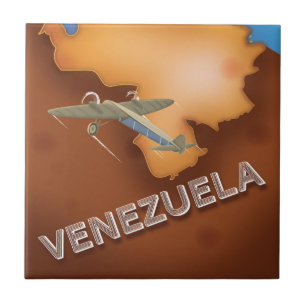 Azulejo De Cerámica cartel de viaje vintage de venezuela