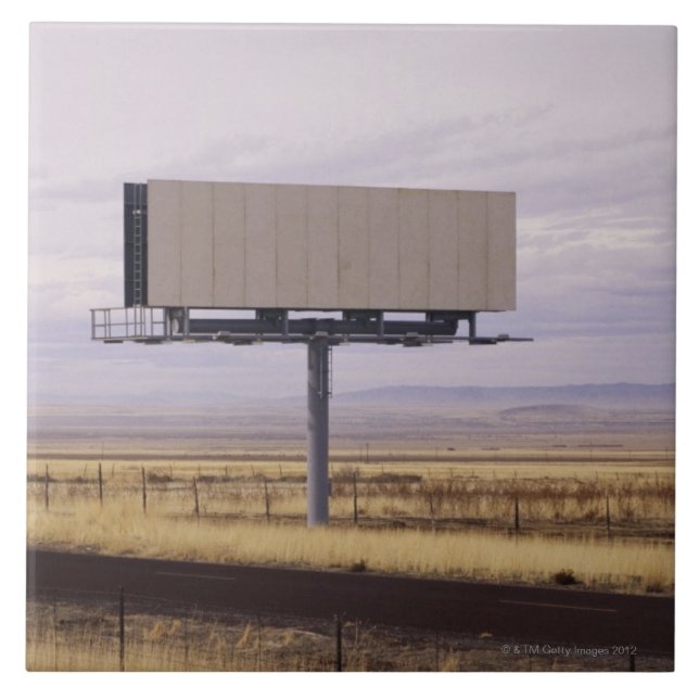 Azulejo De Cerámica Cartelera en blanco (Frente)