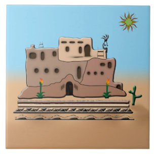 Azulejo De Cerámica Casa de arcilla