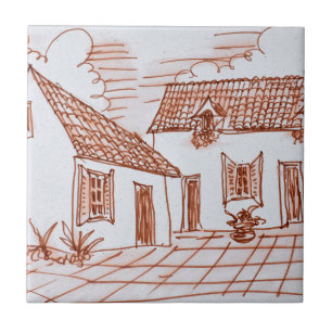 Azulejo De Cerámica Casa de campo en Belle, Francia