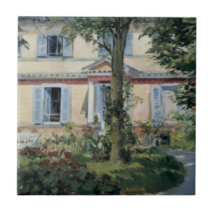 Azulejo De Cerámica Casa en Rueil por Edouard Manet, Arte Antiguo Fino