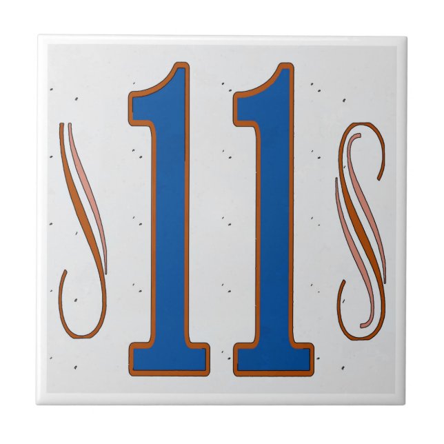 Azulejo De Cerámica Casa número 11 (Frente)