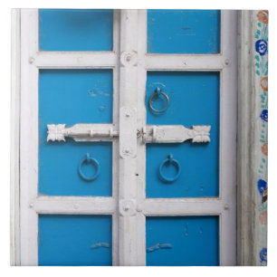 Azulejo De Cerámica Casa pintada de azul, Udaipur, Rajasthan, India