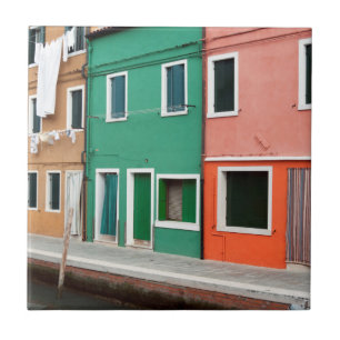 Azulejo De Cerámica Casas frente al mar