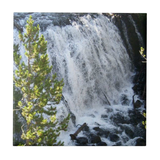 Azulejo De Cerámica Cascada de Yellowstone (Frente)